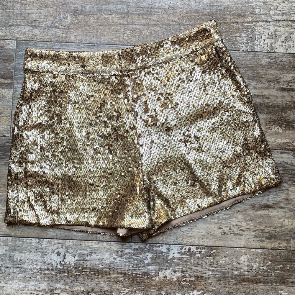 Lucky Brand Gold Sequin Shorts